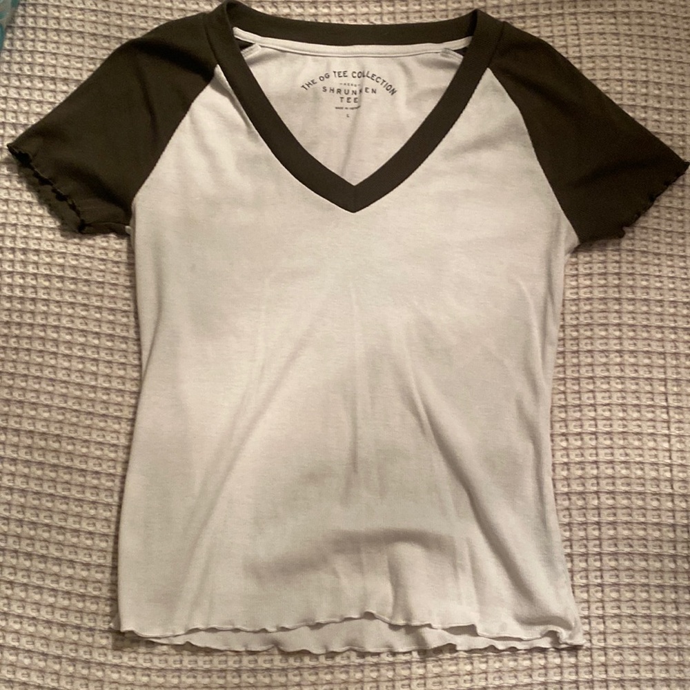 White and Green Top